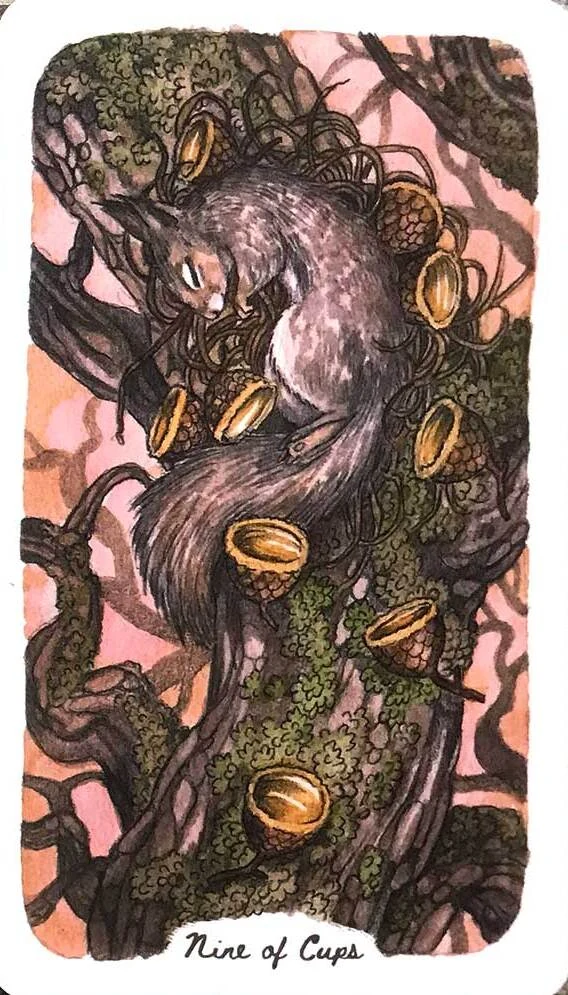 Nine of Cups - Oak, Ash & Thorn Tarot - Adam Oehlers