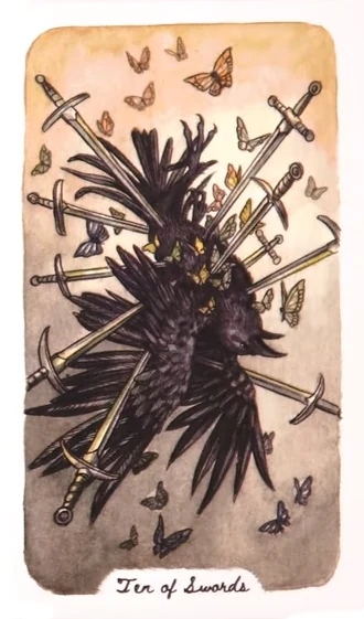 Ten of Swords - Oak, Ash & Thorn Tarot - Adam Oehlers