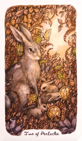 Two of Pentacles - Oak, Ash & Thorn Tarot - Adam Oehlers