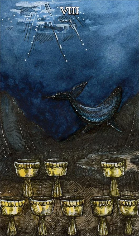 Eight of Cups - The Ocean Tarot Deck - Taylor Hultquist-Todd
