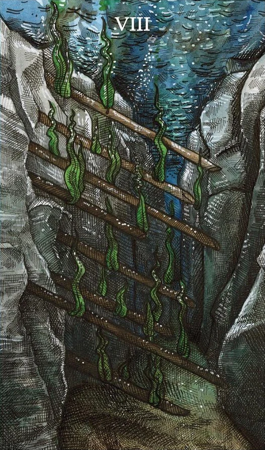 Eight of Wands - The Ocean Tarot Deck - Taylor Hultquist-Todd