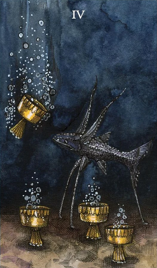 Four of Cups - The Ocean Tarot Deck - Taylor Hultquist-Todd