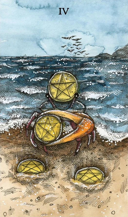 Four of Pentacles - The Ocean Tarot Deck - Taylor Hultquist-Todd