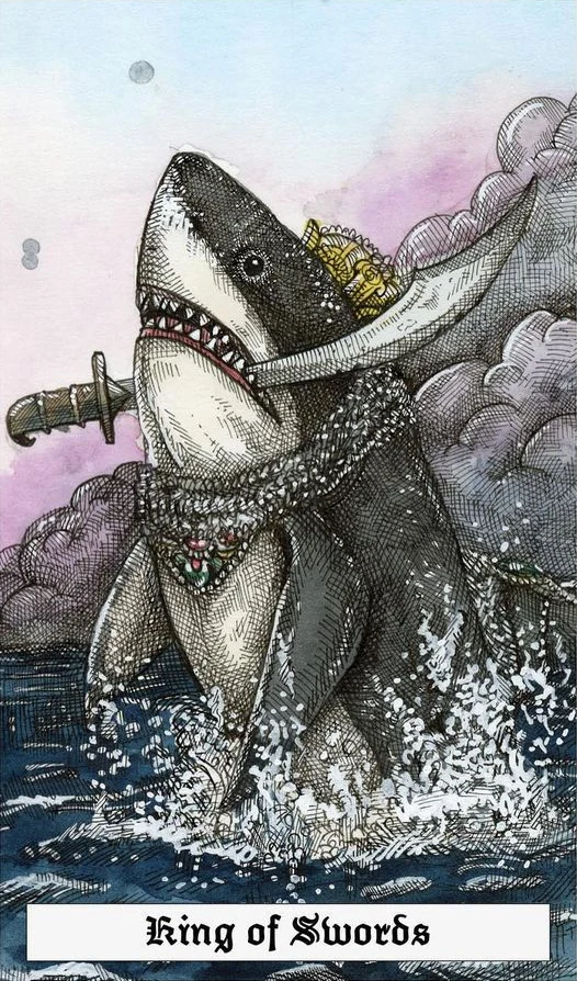 King of Swords - The Ocean Tarot Deck - Taylor Hultquist-Todd