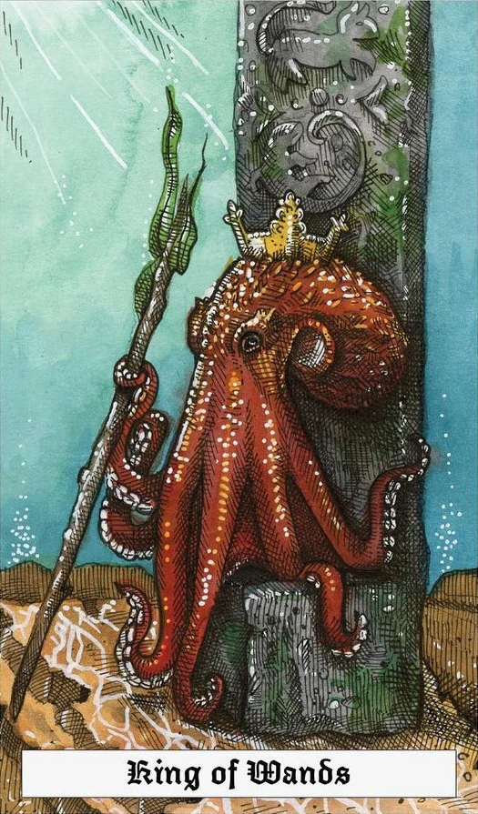 King of Wands - The Ocean Tarot Deck - Taylor Hultquist-Todd