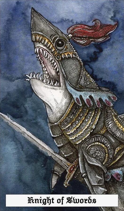 Knight of Swords - The Ocean Tarot Deck - Taylor Hultquist-Todd