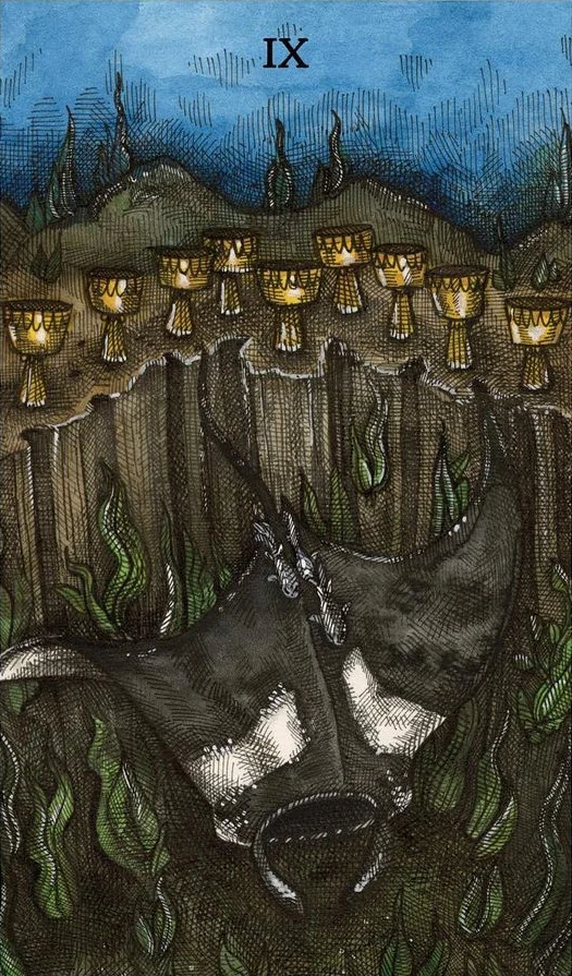 Nine of Cups - The Ocean Tarot Deck - Taylor Hultquist-Todd