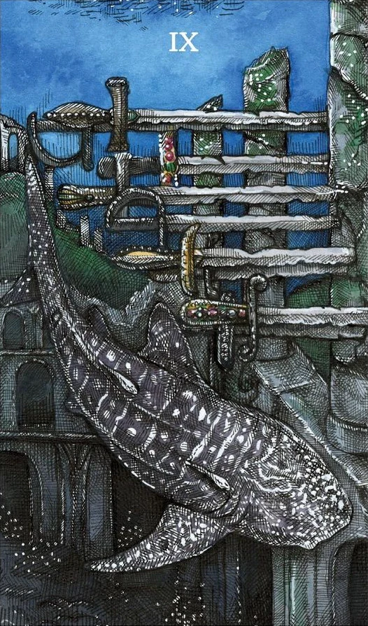 Nine of Swords - The Ocean Tarot Deck - Taylor Hultquist-Todd