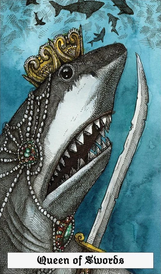 Queen of Swords - The Ocean Tarot Deck - Taylor Hultquist-Todd