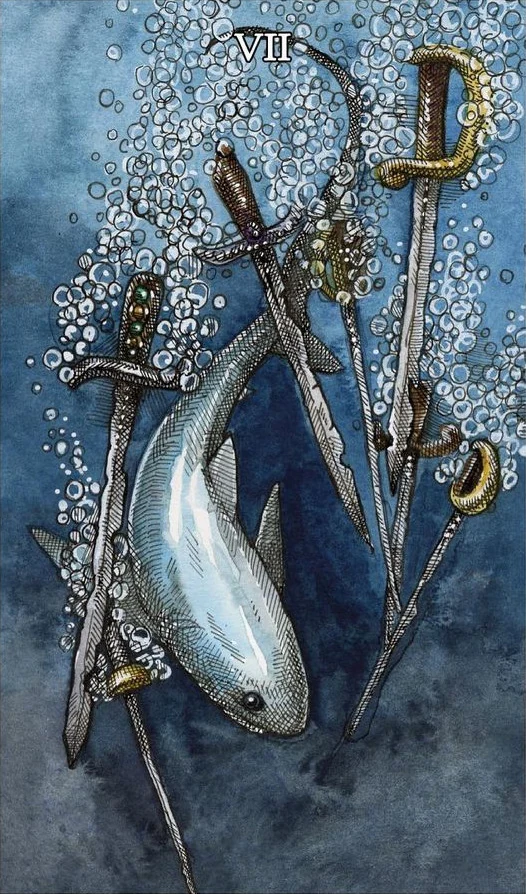 Seven of Swords - The Ocean Tarot Deck - Taylor Hultquist-Todd