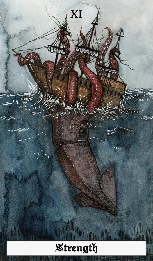 Strength - The Ocean Tarot Deck - Taylor Hultquist-Todd