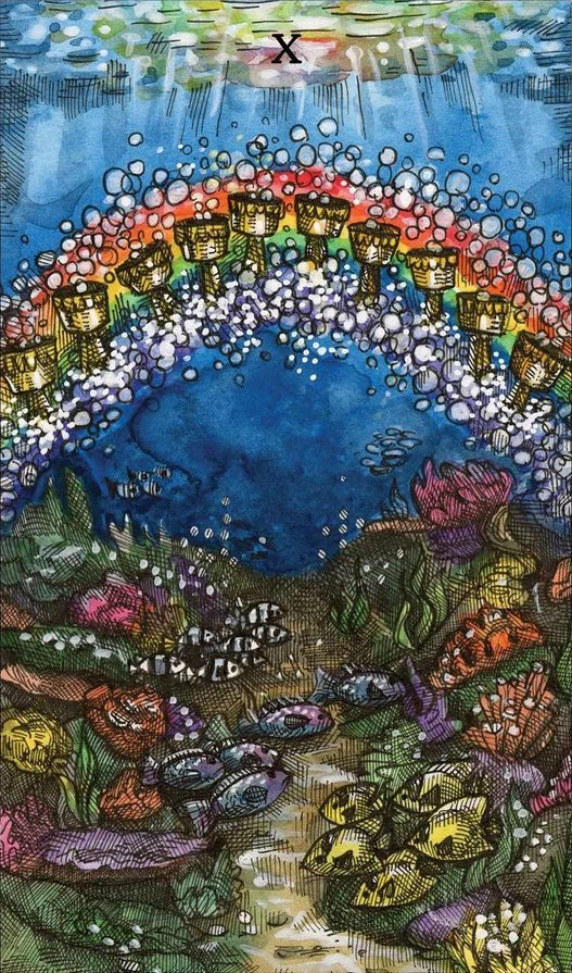 Ten of Cups - The Ocean Tarot Deck - Taylor Hultquist-Todd