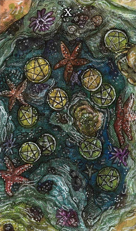 Ten of Pentacles - The Ocean Tarot Deck - Taylor Hultquist-Todd