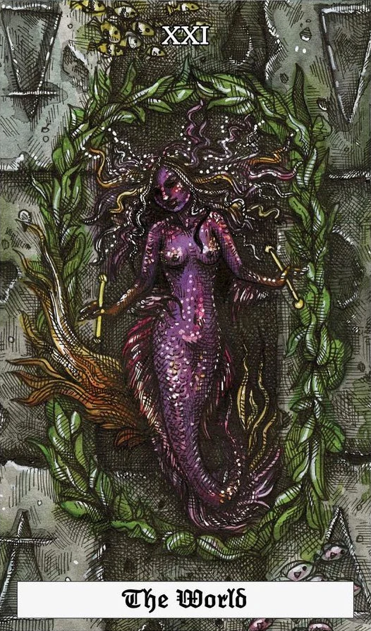 The World - The Ocean Tarot Deck - Taylor Hultquist-Todd