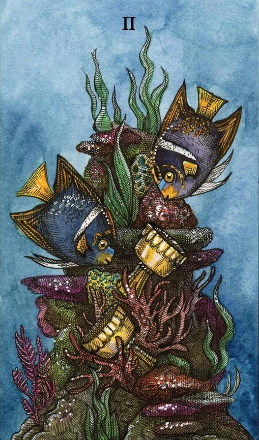 Two of Cups - The Ocean Tarot Deck - Taylor Hultquist-Todd
