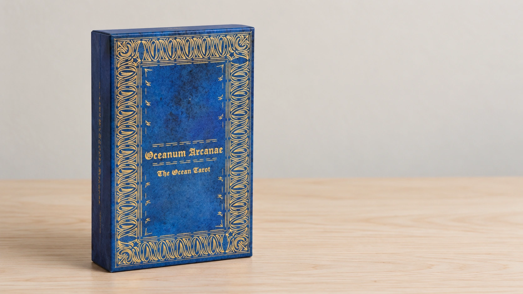 Oceanum Arcanae, The Ocean Tarot Deck by Taylor Hultquist-Todd, in a generated coastal product setting