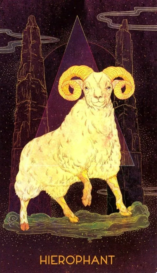 The Hierophant card from the Oriens Animal Tarot deck