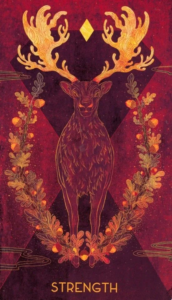 Strength - Oriens Animal Tarot card Strength card from the Oriens Animal Tarot deck