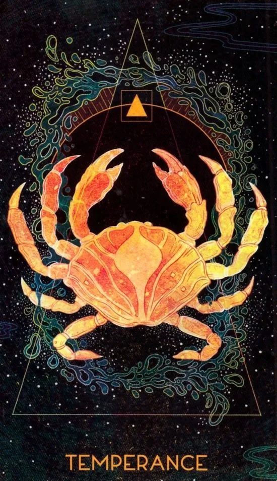 Temperance card from the Oriens Animal Tarot deck
