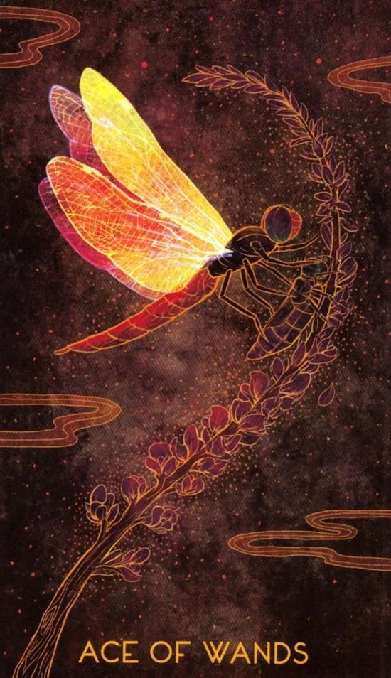 Ace of Wands card from the Oriens Animal Tarot deck