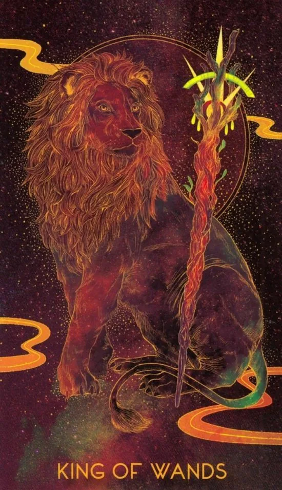 King of Wands card from the Oriens Animal Tarot deck