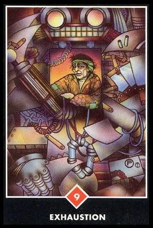 Exhaustion card from the Osho Zen Tarot deck
