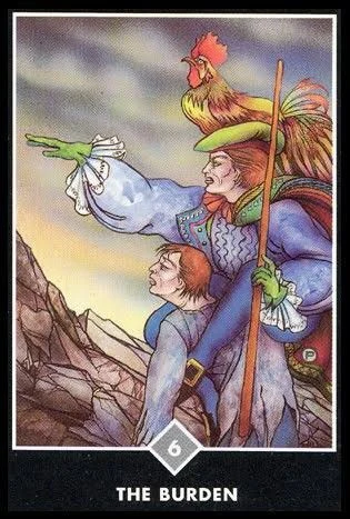 The Burden card from the Osho Zen Tarot deck