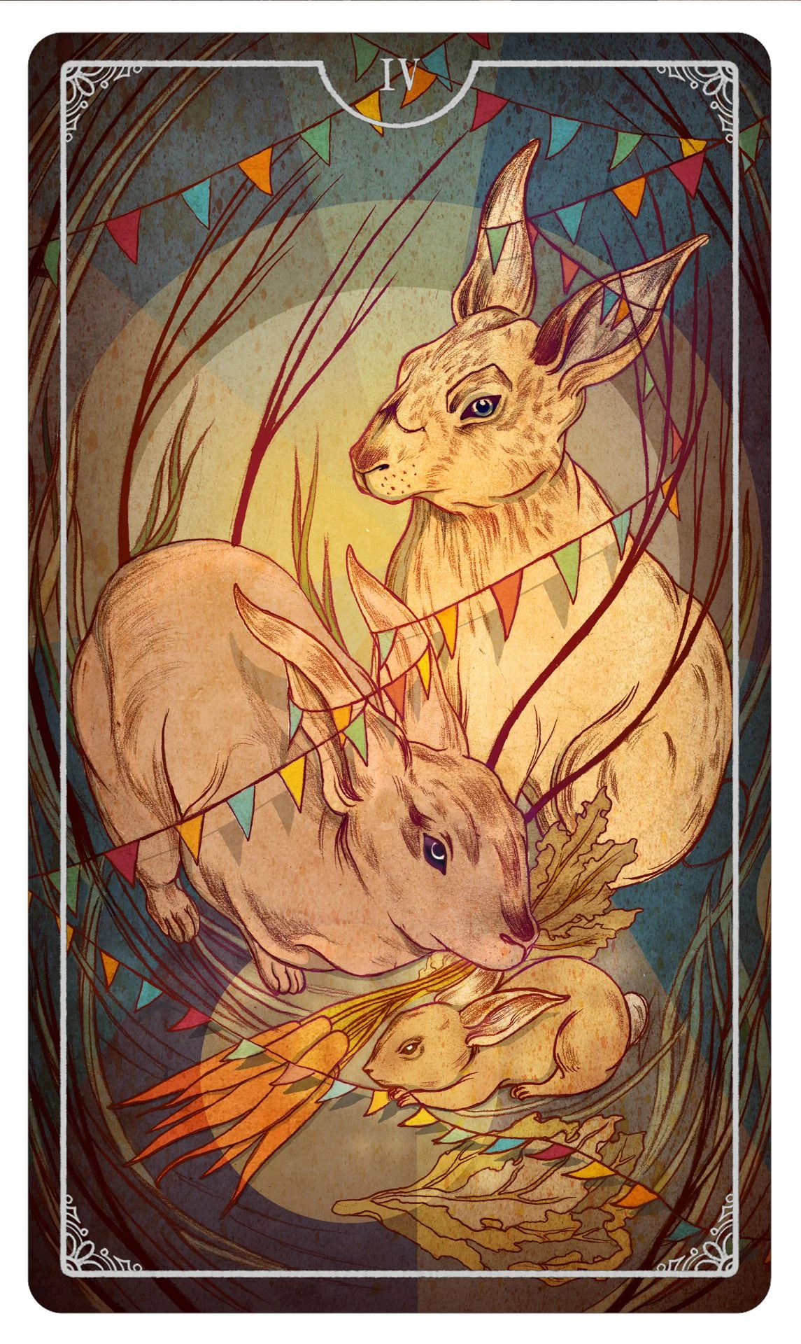 Four of Wands - Ostara Tarot - Molly Applejohn, Eden Cooke, Krista Gibbard, and Julia Iredale