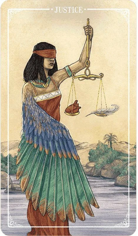 Justice - Ostara Tarot - Molly Applejohn, Eden Cooke, Krista Gibbard, and Julia Iredale