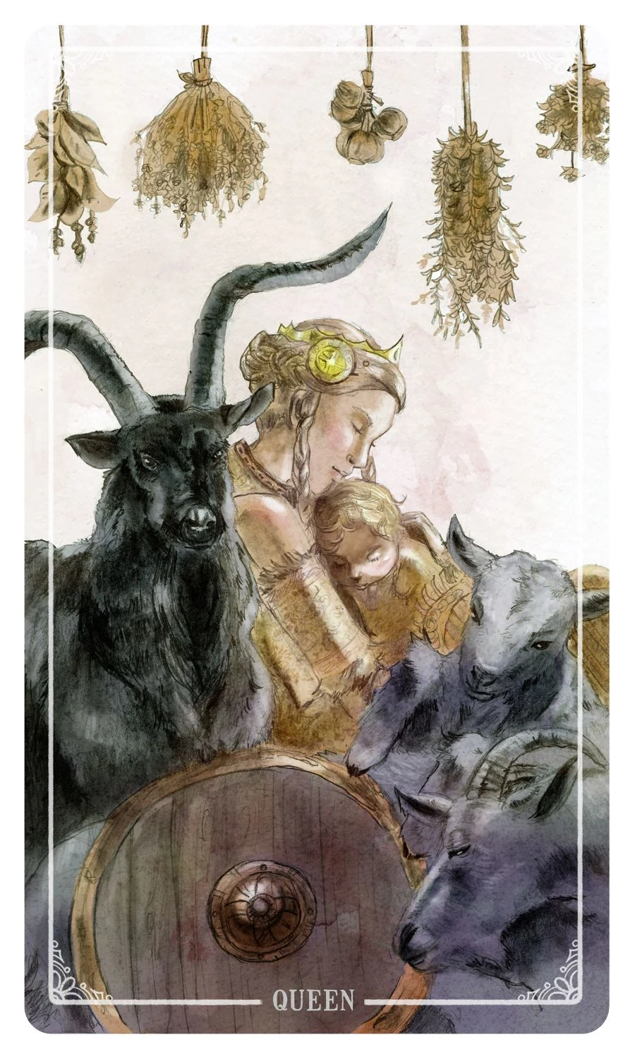 Queen of Coins - Ostara Tarot - Molly Applejohn, Eden Cooke, Krista Gibbard, and Julia Iredale