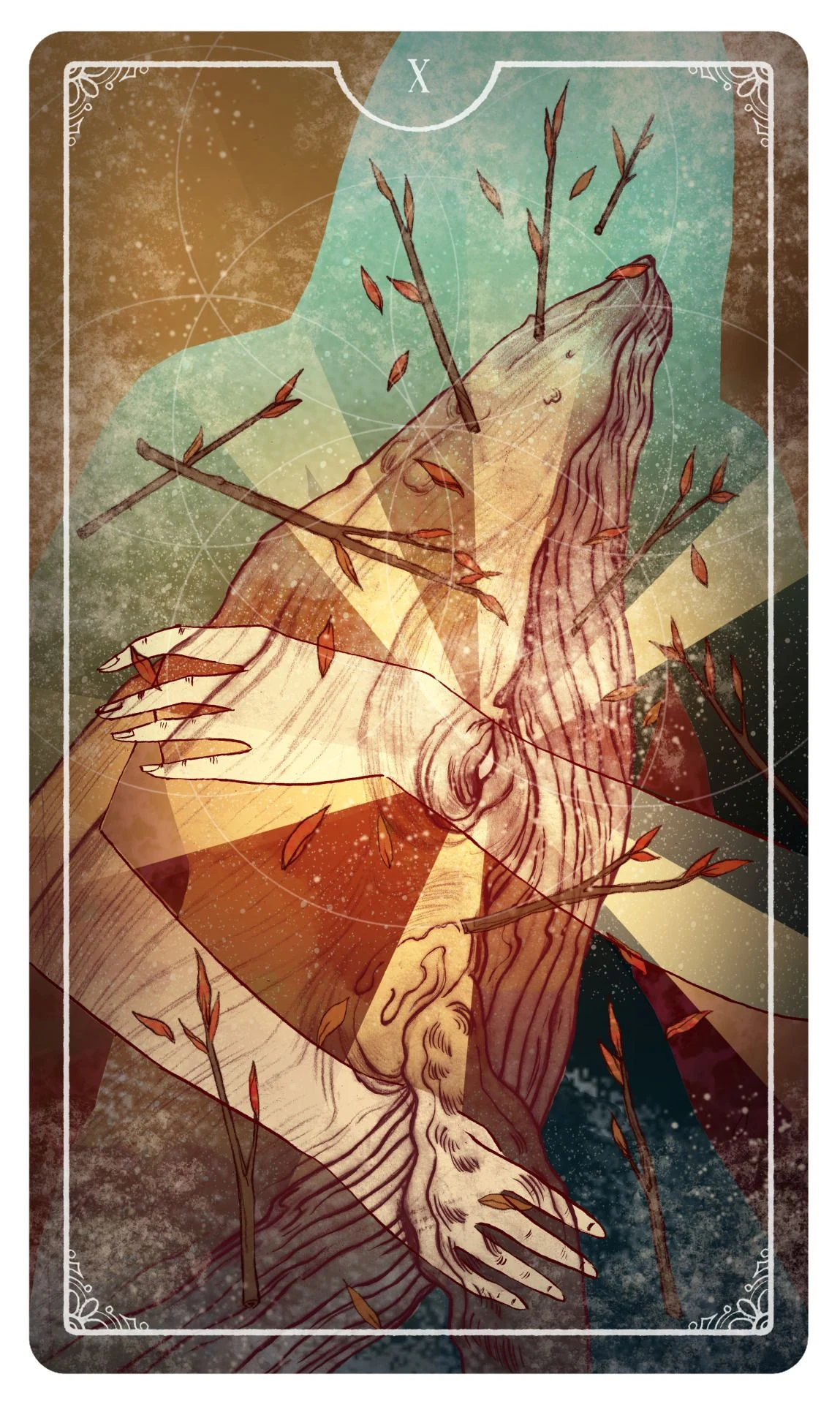 Ten of Wands - Ostara Tarot - Molly Applejohn, Eden Cooke, Krista Gibbard, and Julia Iredale