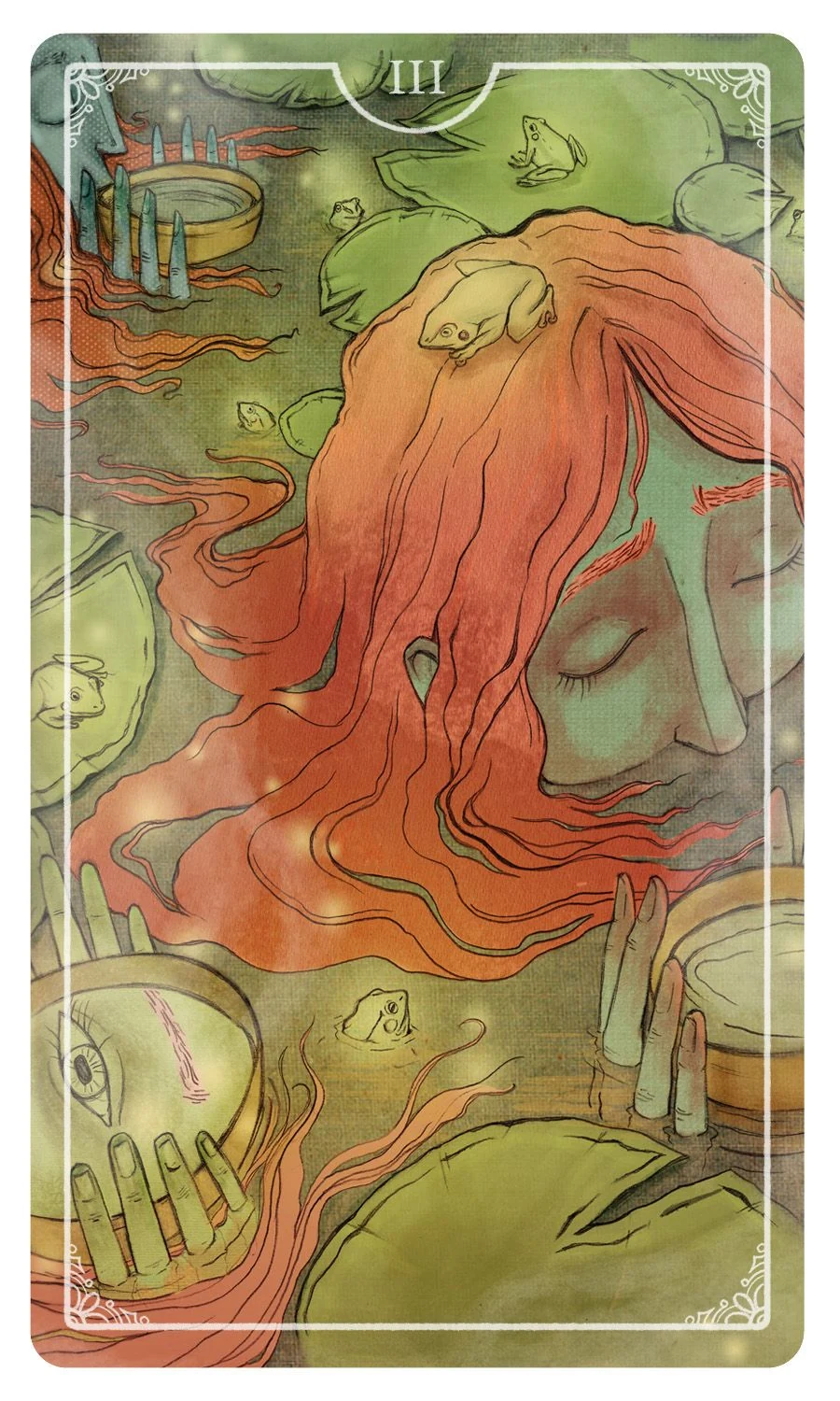 Three of Cups - Ostara Tarot - Molly Applejohn, Eden Cooke, Krista Gibbard, and Julia Iredale