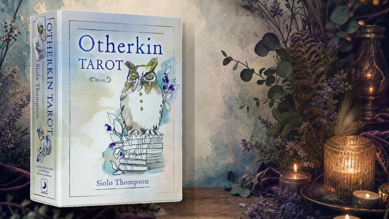 Otherkin Tarot Deck by Siolo Thompson Otherkin Tarot Deck by Siolo Thompson in a candlelit reading scene