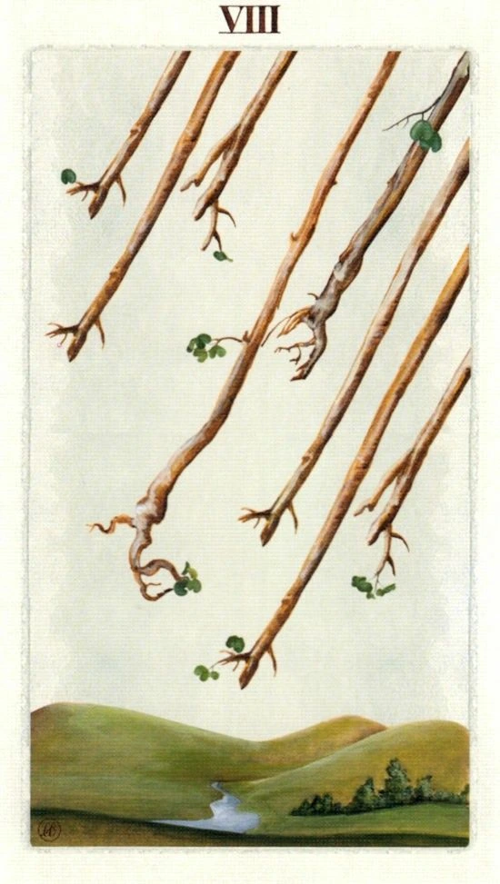 Eight of Wands - Pagan Otherworlds Tarot - Linnea Gits