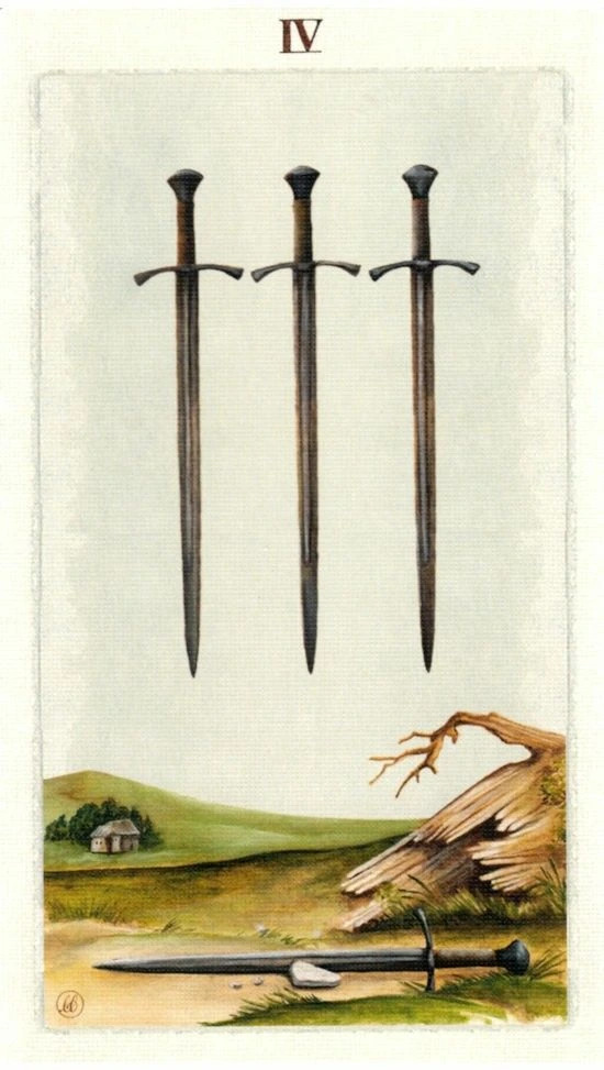 Four of Swords - Pagan Otherworlds Tarot - Linnea Gits