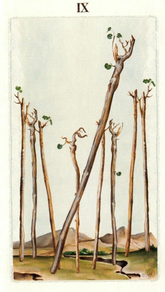Nine of Wands - Pagan Otherworlds Tarot - Linnea Gits