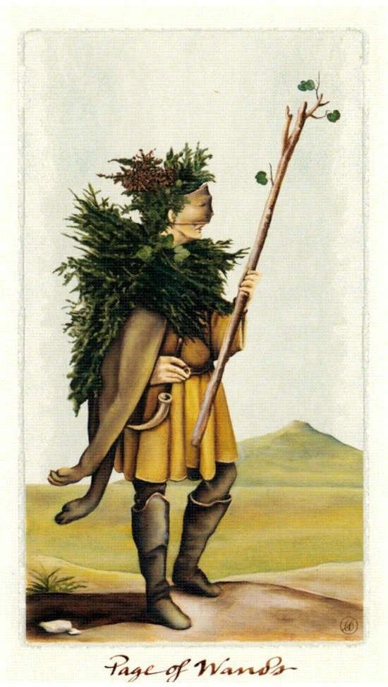 Page of Wands — Pagan Otherworlds Tarot by Linnea Gits