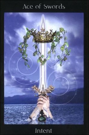 Ace of Swords card from the Pagan Ways Tarot deck