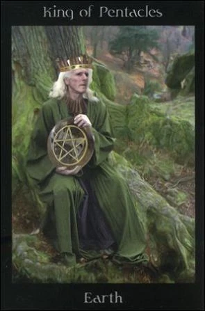 King of Pentacles card from the Pagan Ways Tarot deck