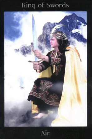 King of Swords card from the Pagan Ways Tarot deck