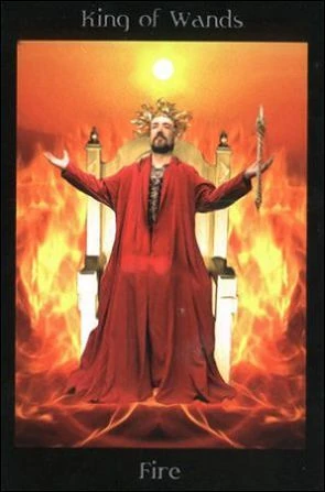 King of Wands card from the Pagan Ways Tarot deck