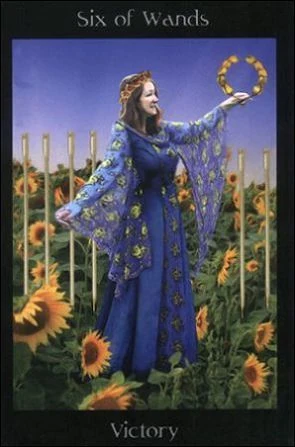 Six of Wands card from the Pagan Ways Tarot deck