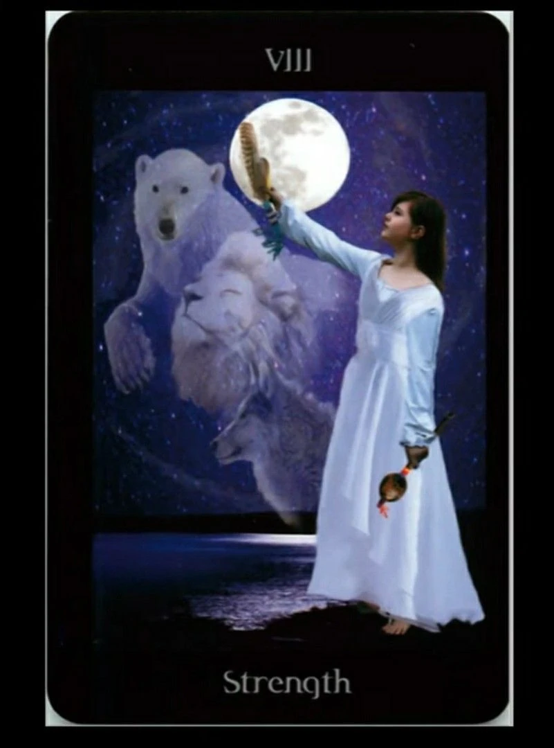 Strength card from the Pagan Ways Tarot deck