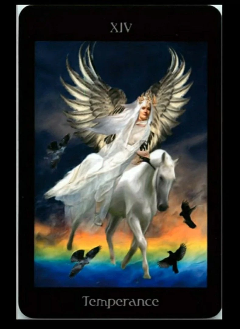 Temperance card from the Pagan Ways Tarot deck