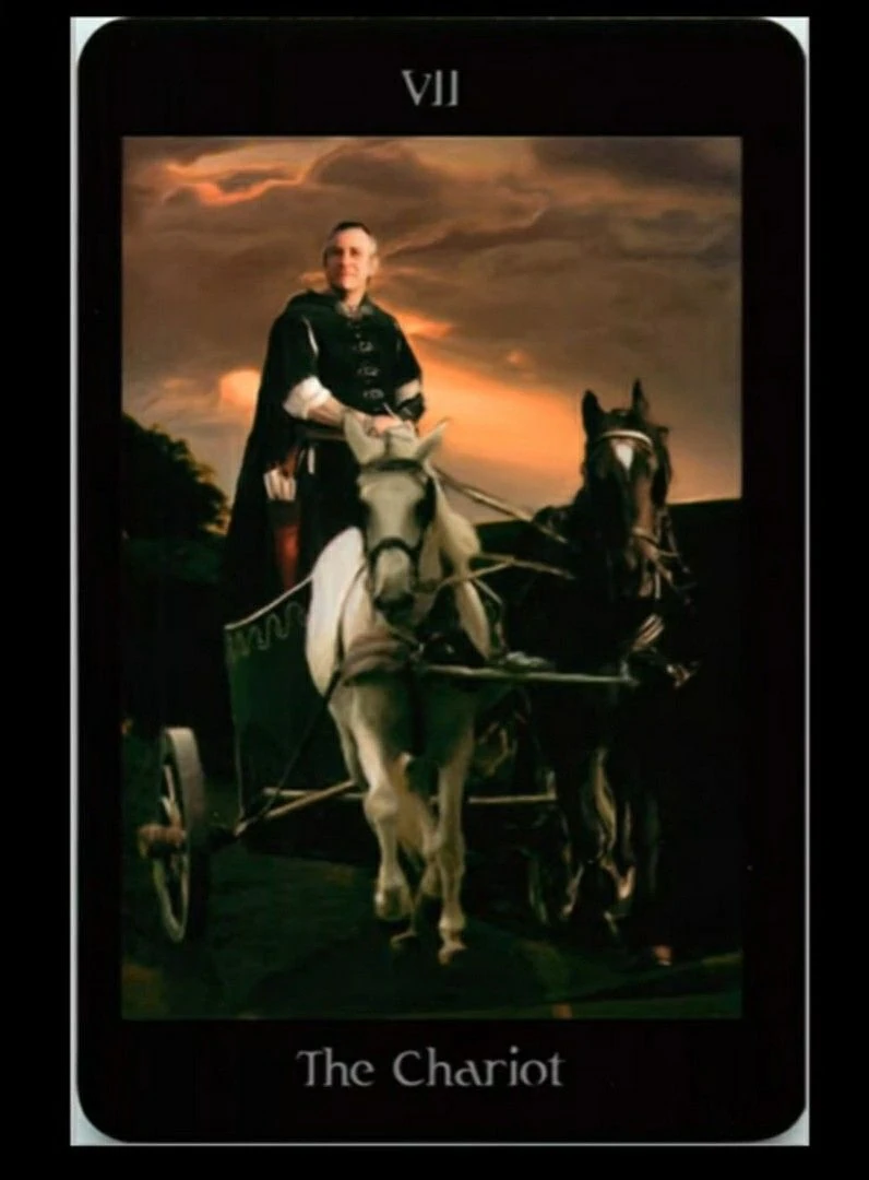 The Chariot card from the Pagan Ways Tarot deck