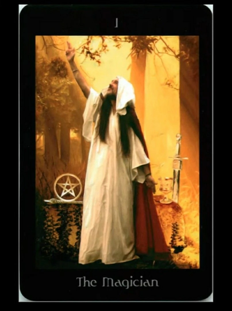 The Magician card from the Pagan Ways Tarot deck