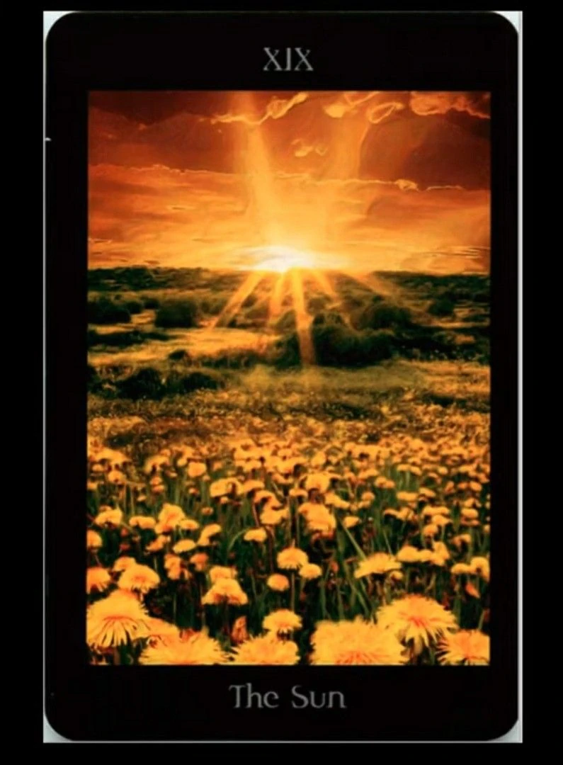 The Sun card from the Pagan Ways Tarot deck