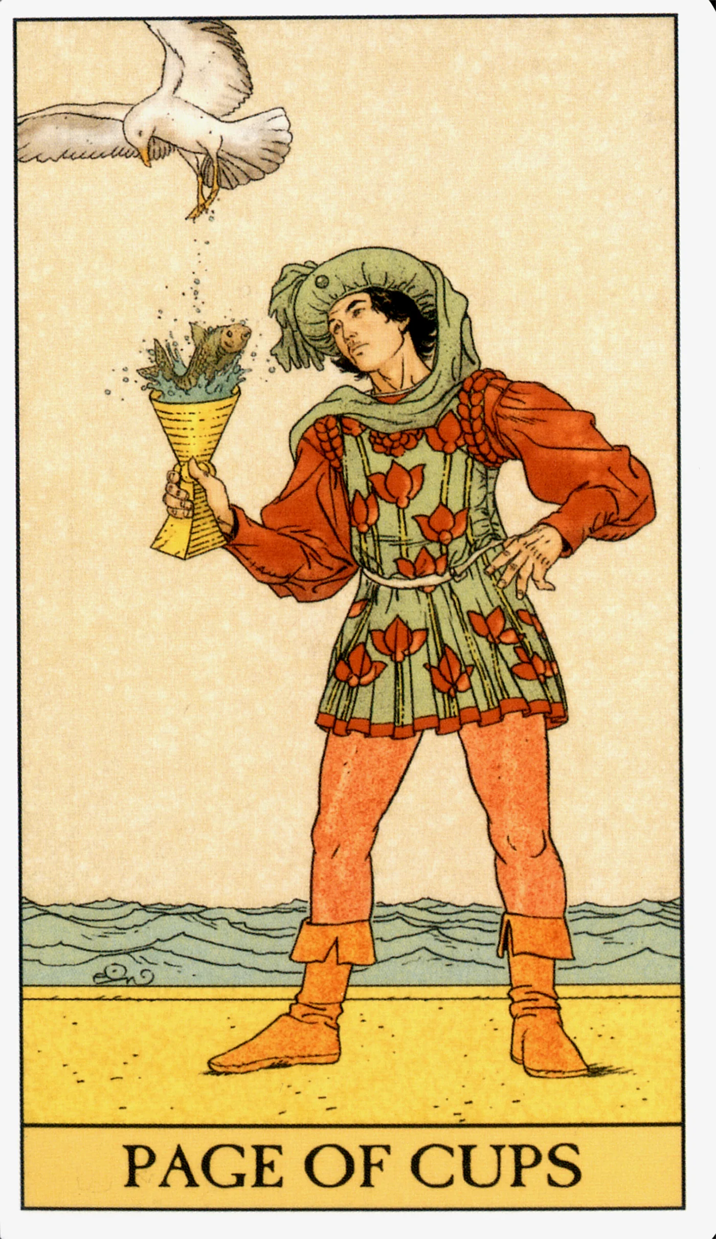 Page of Cups card from the Before Tarot deck by Lo Scarabeo