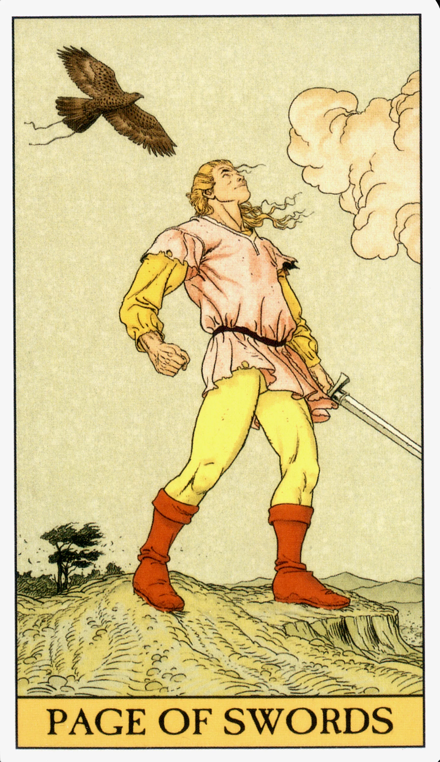 Page of Swords — Before Tarot by Lo Scarabeo Page of Swords card from the Before Tarot deck by Lo Scarabeo