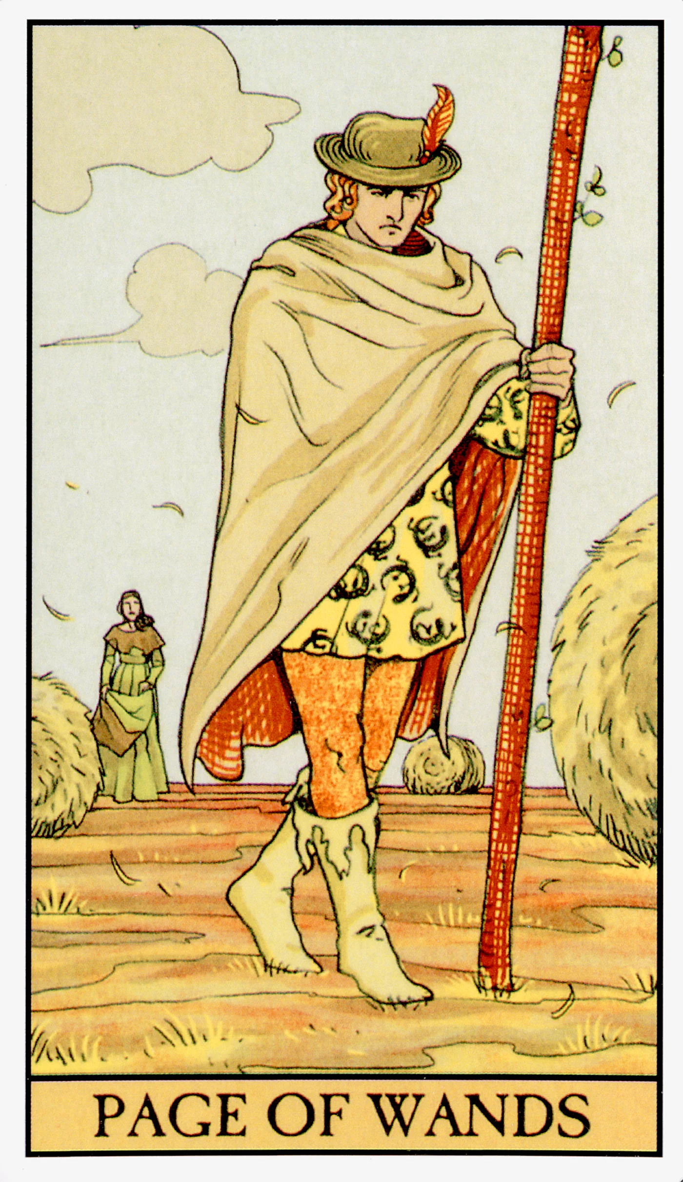 Page of Wands card from the After Tarot deck by Lo Scarabeo